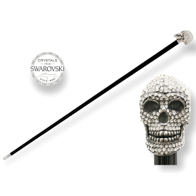 SWAROVSKI CRYSTAL LUXURY SKULL WALKING STICKS