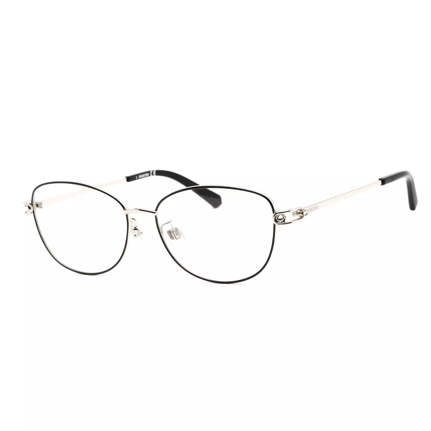 Swarovski SK5403-D Eyeglasses Shiny Palladium / Clear Lens