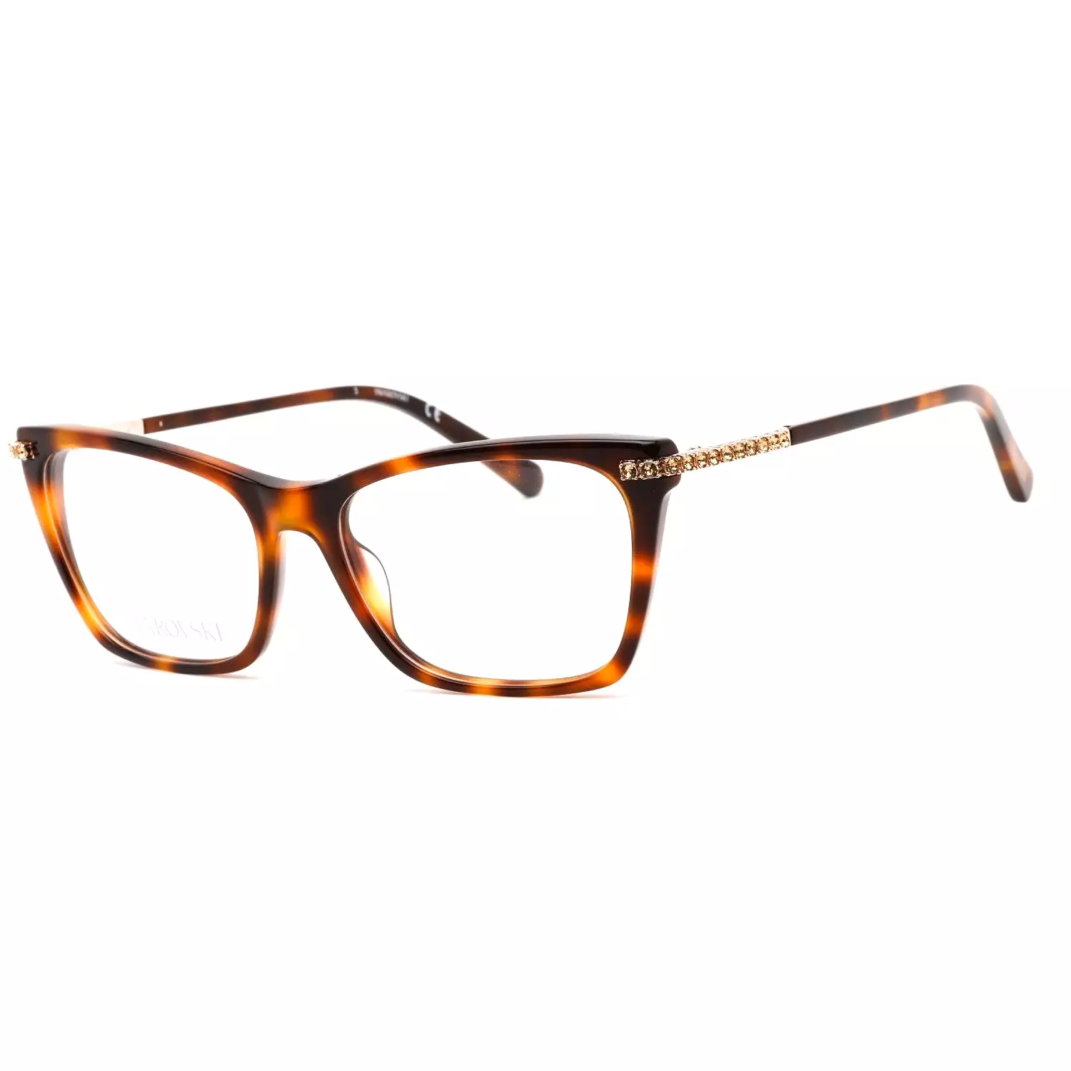 Swarovski SK5426 Eyeglasses Dark Havana / Clear Lens