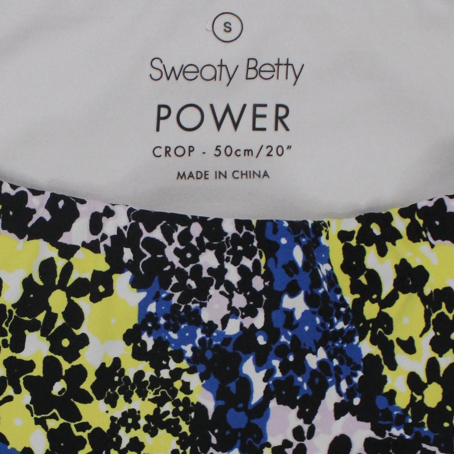 Sweaty Betty Black Flower Power Crop Leggings