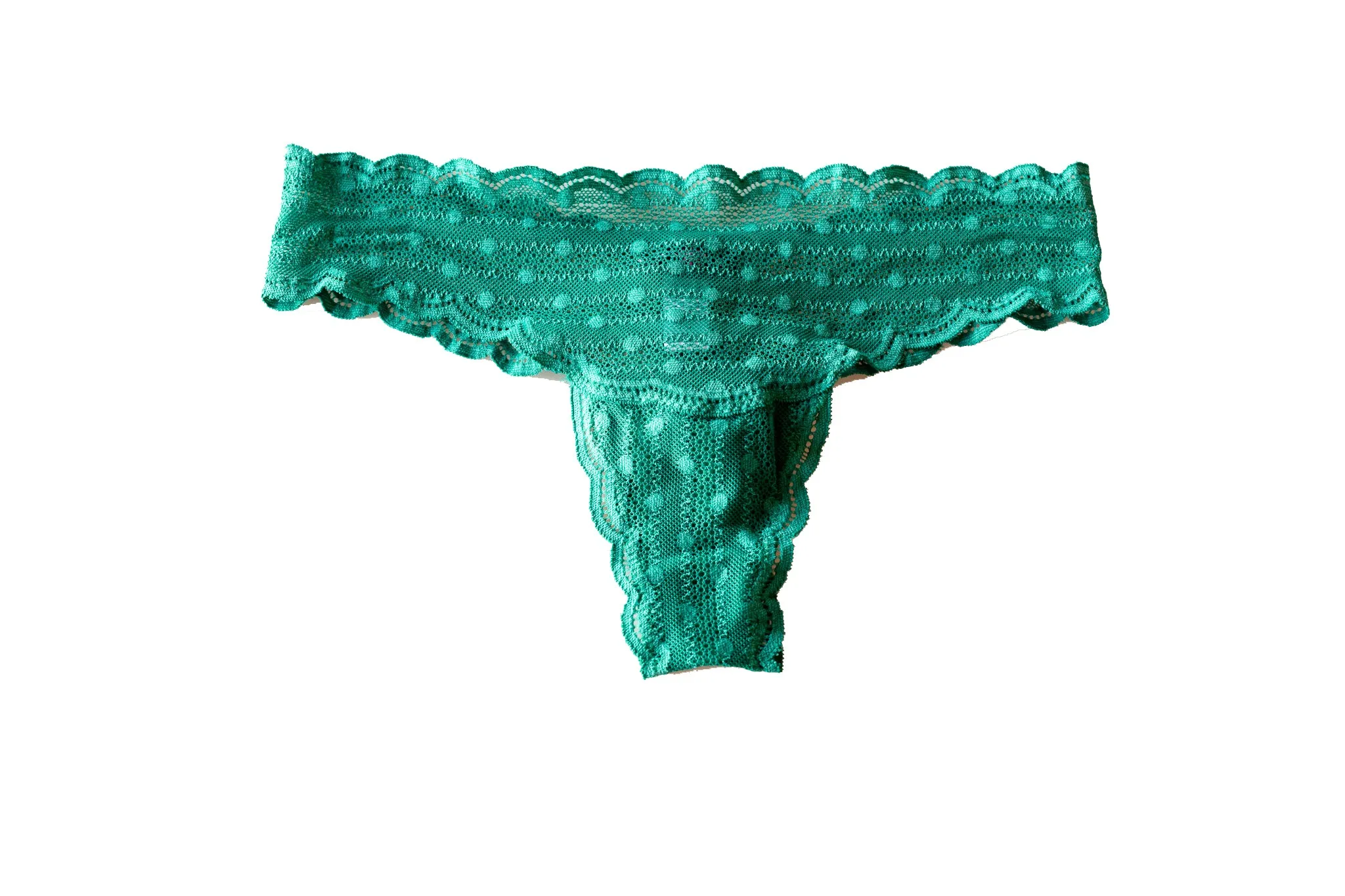 Sweet Treat Dot Thong-Emerald Green