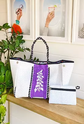 The Marissa Neoprene Tote in Purple