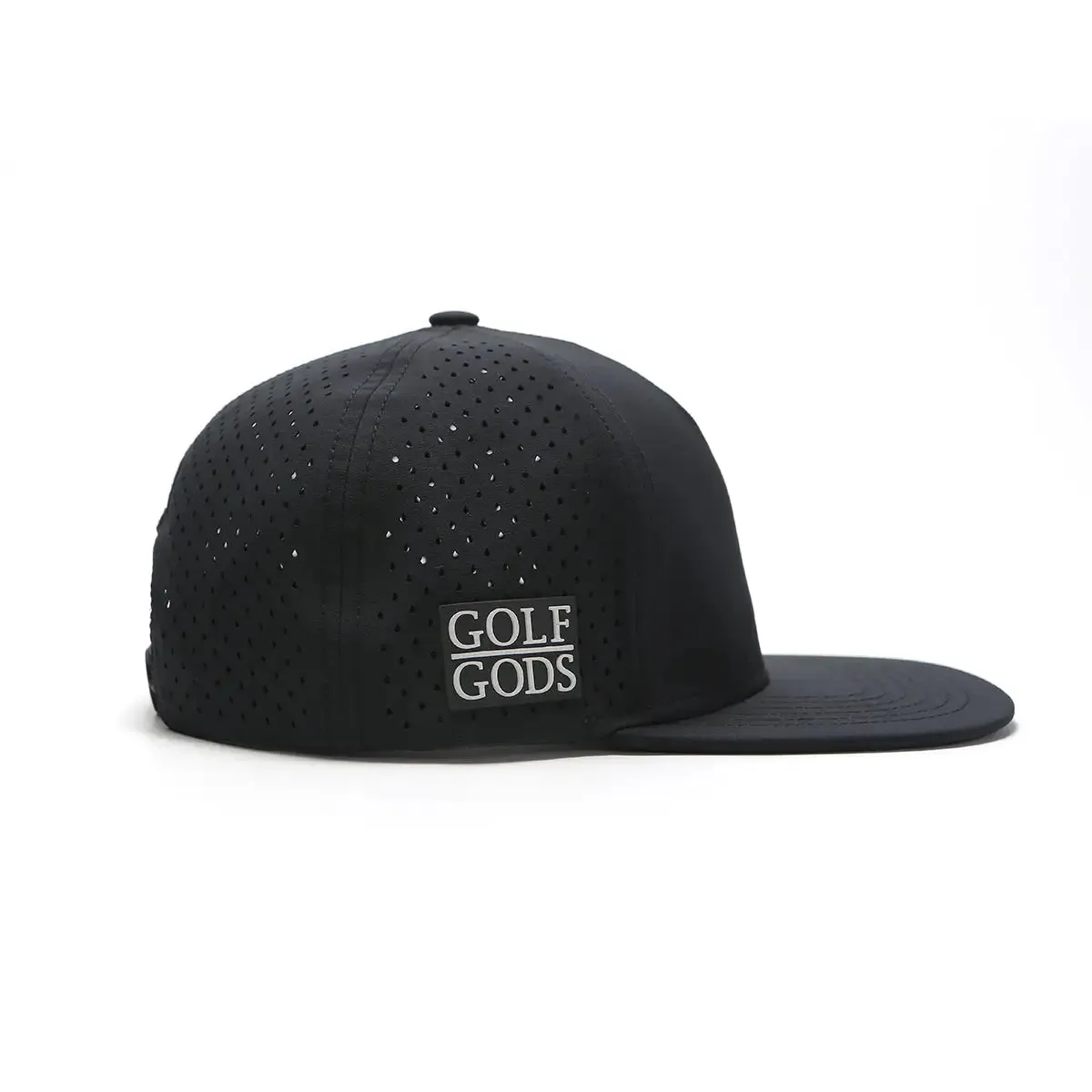 TOUR PRO Golf Fans Hat in Black with Flat Brim