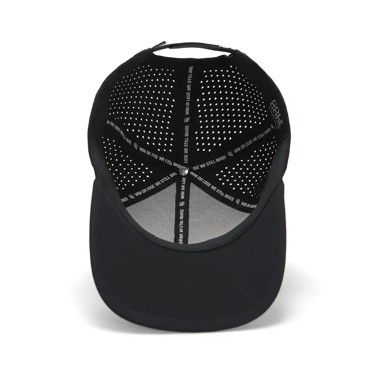 TOUR PRO Golf Fans Hat in Black with Flat Brim