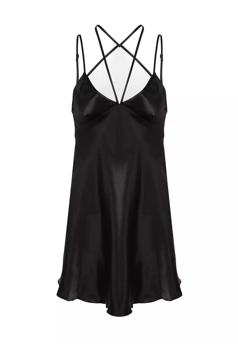 Trendyol Strappy Satin Nightgown