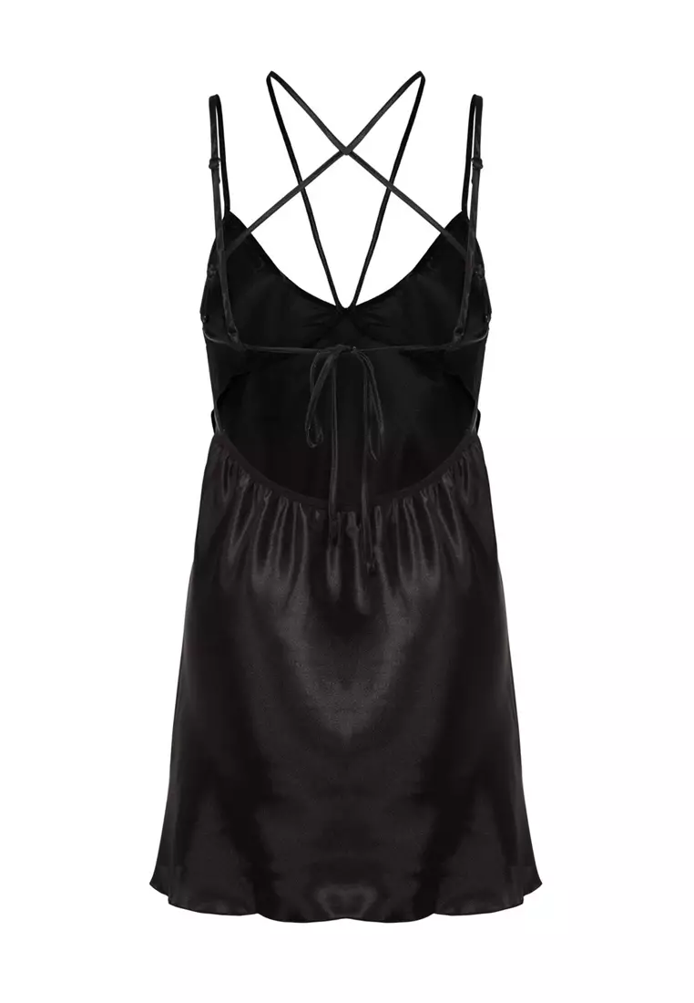 Trendyol Strappy Satin Nightgown