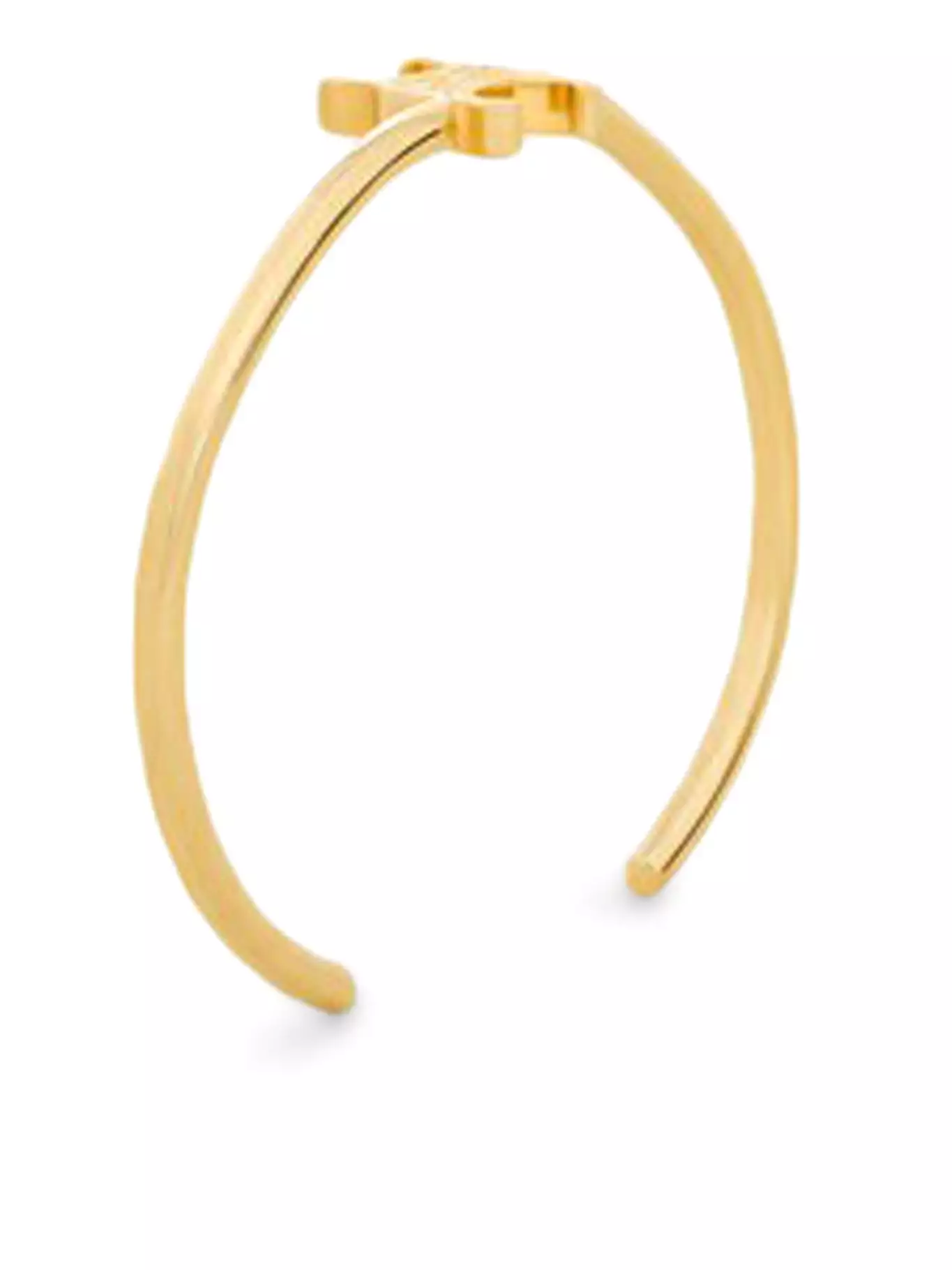 TRIOMPHE ASYMMETRIC RIGID BRACELET IN BRASS GOLD FINISH