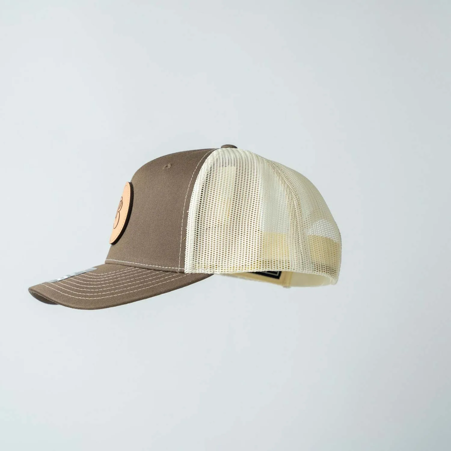 Trucker Hat | Chocolate Chip & Burch | Circular Monogram Logo Patch