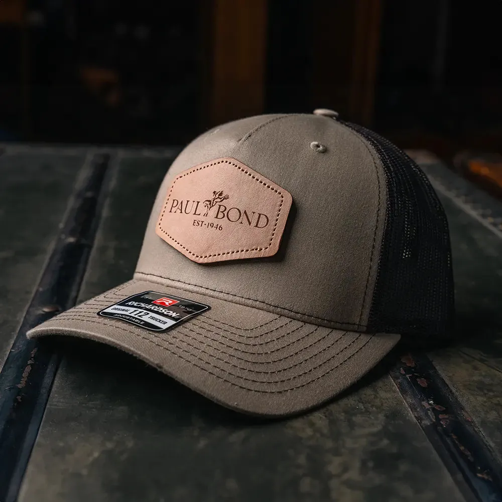 Trucker Hat | Khaki & Coffee | Rectangular Full Logo Patch