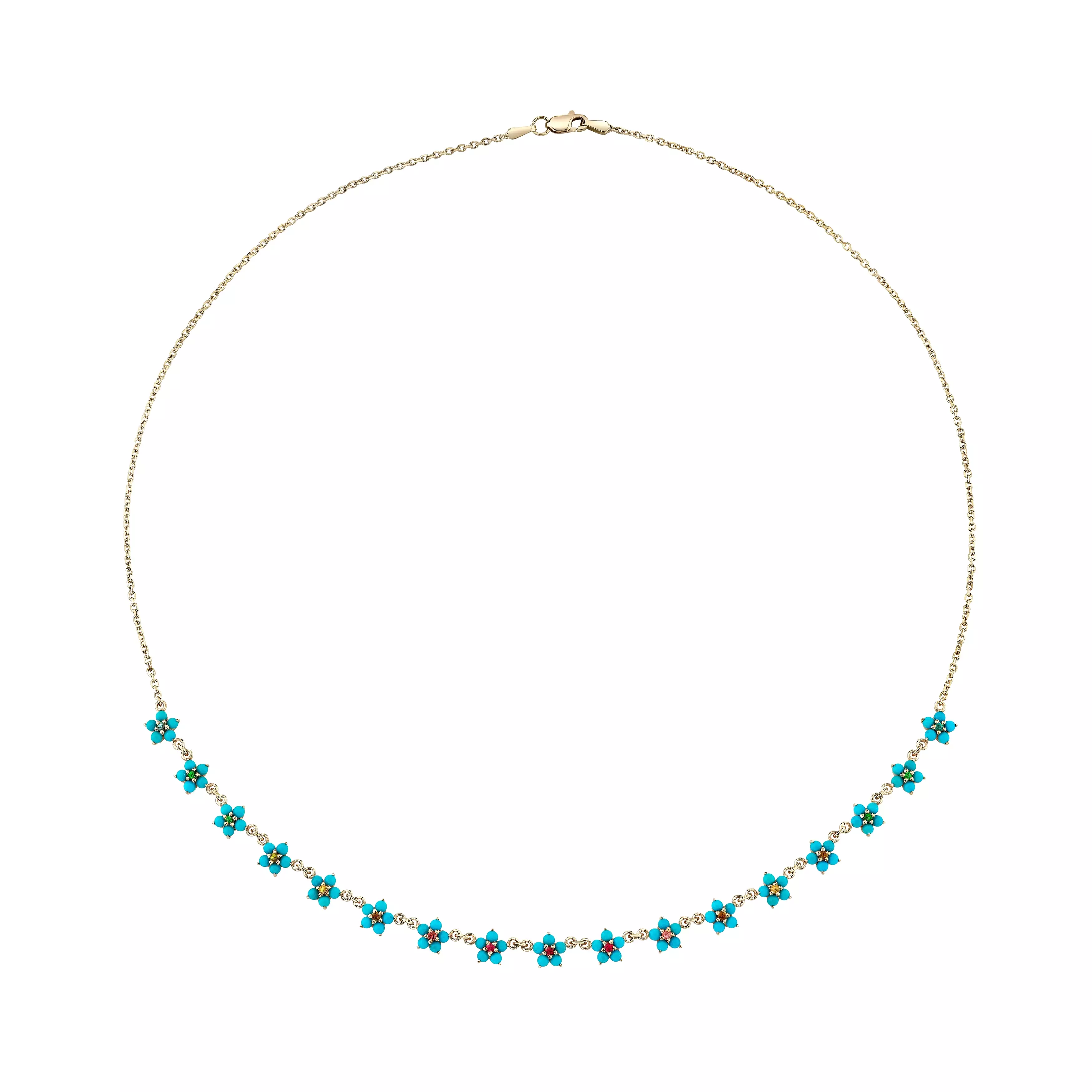 Turquoise and Tourmaline Aurora Necklace