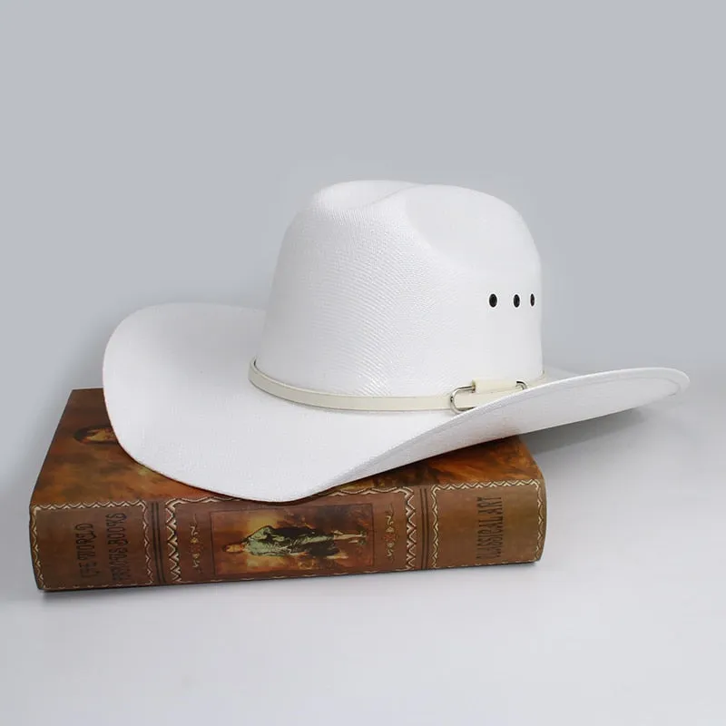 Unisex Retro American Western Leather Band Yellowstone Beach Cowboy Hat