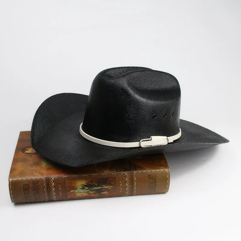 Unisex Retro American Western Leather Band Yellowstone Beach Cowboy Hat