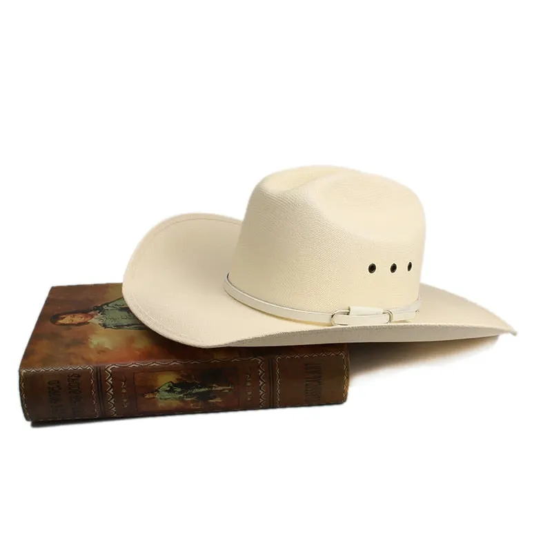 Unisex Retro American Western Leather Band Yellowstone Beach Cowboy Hat