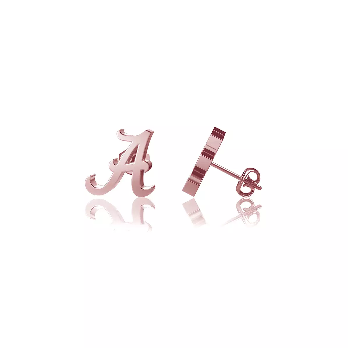 University of Alabama Post Earrings - Rose Gold Plated