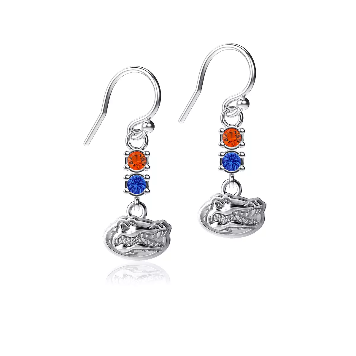 University of Florida Crystal Dangle Earrings - Silver