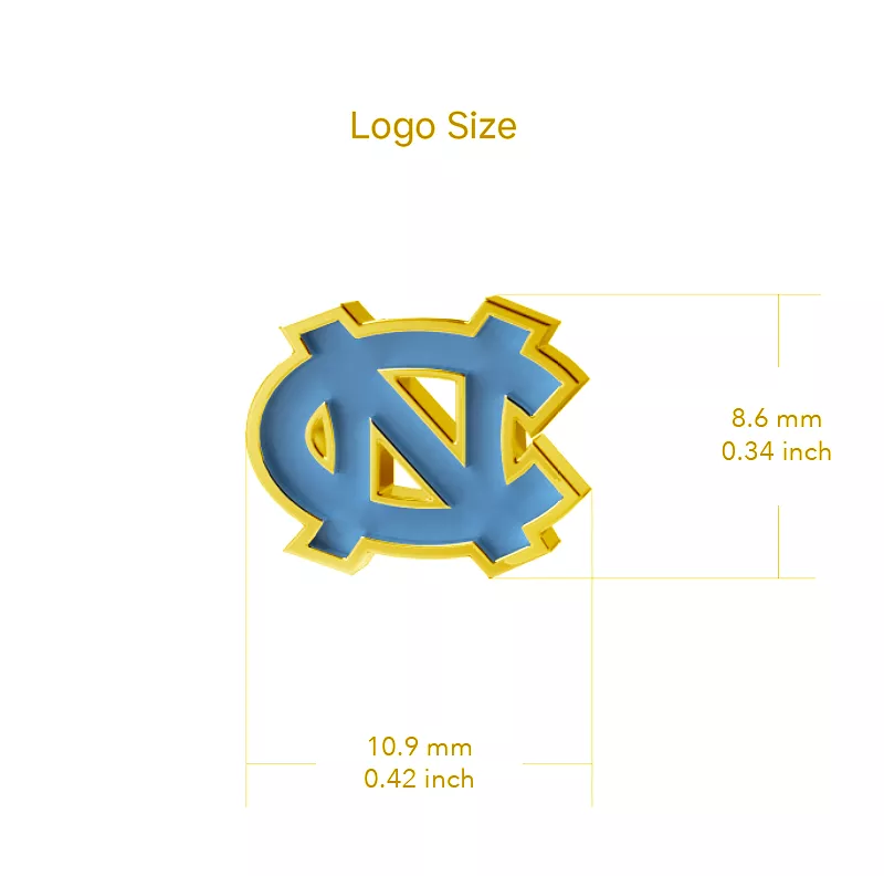 University of North Carolina Post Earrings - Gold Plated Enamel