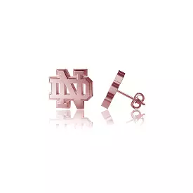 University of Notre Dame Post Earrings - Rose Gold Plated