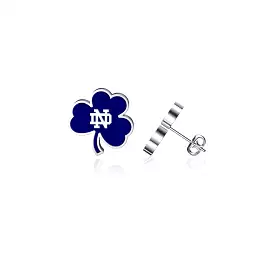 University of Notre Dame Shamrock Post Earrings - Enamel