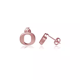 University of Oregon Post Earrings - Rose Gold Plated