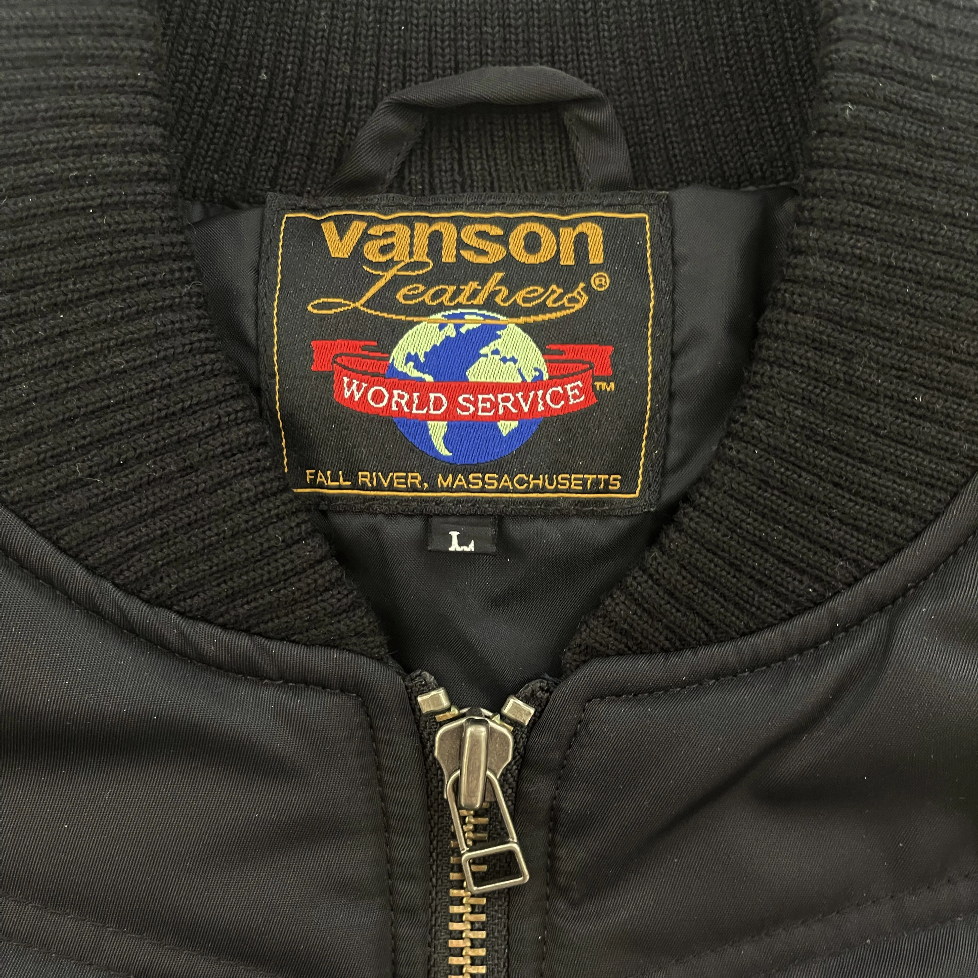 Vanson Leathers Bomber Jacket - L