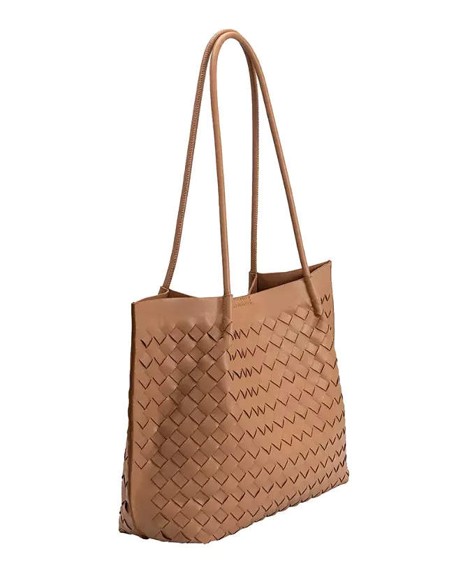 Victoria Vegan Leather Tote Bag - Tan