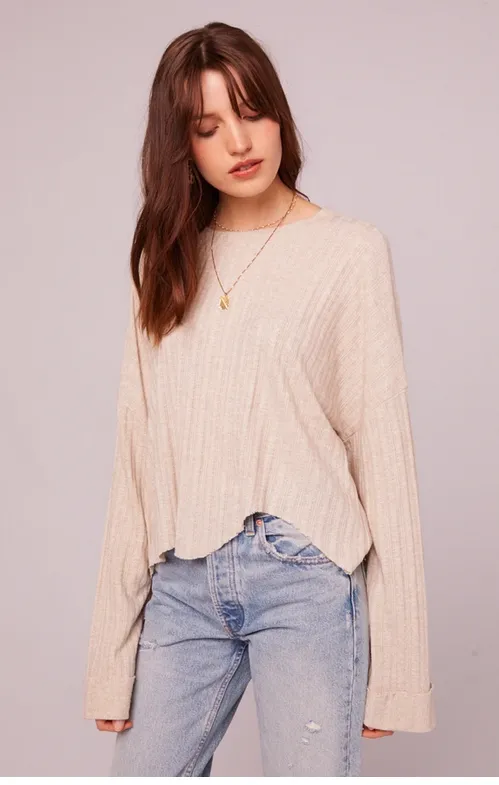 WESTMINSTER ASYMMETRICAL HEM SWEATER