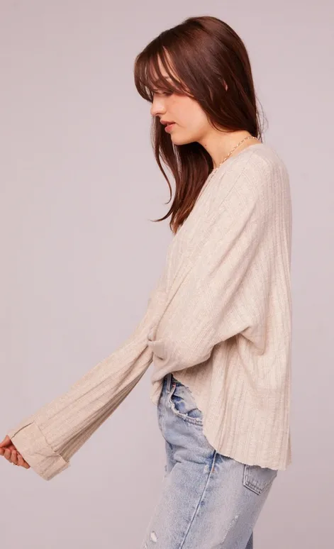 WESTMINSTER ASYMMETRICAL HEM SWEATER