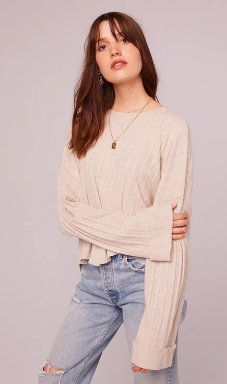 WESTMINSTER ASYMMETRICAL HEM SWEATER