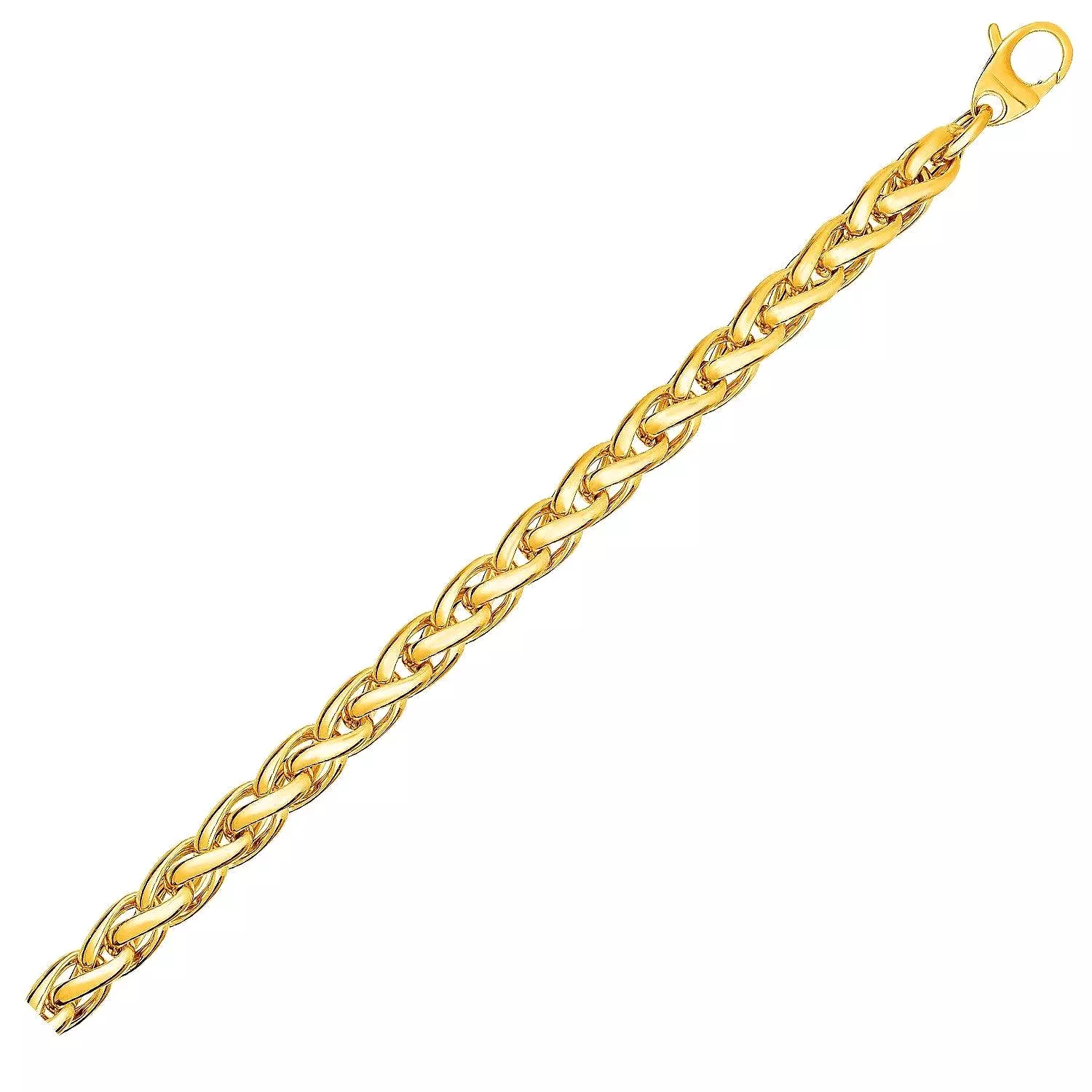 Wheat Link Bracelet in 14k Yellow Gold