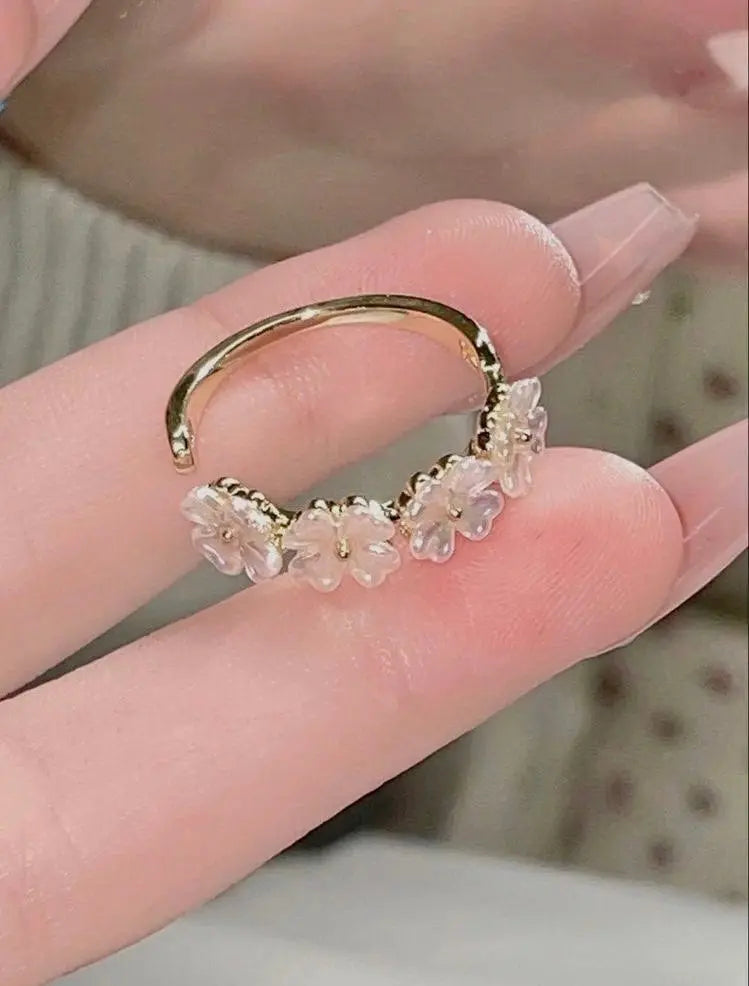 White Botanical Rings