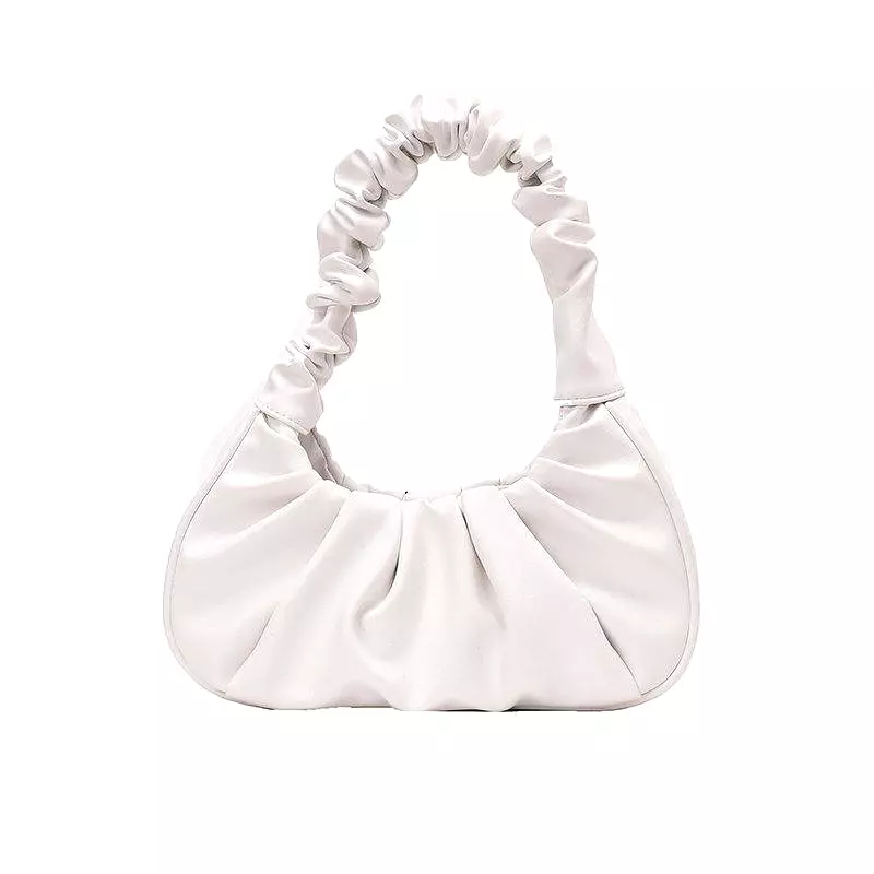 Women Hobo Pleated Tote Bag Candy Color Underarm Bag Small Handbag And Purses Shoulder Bag