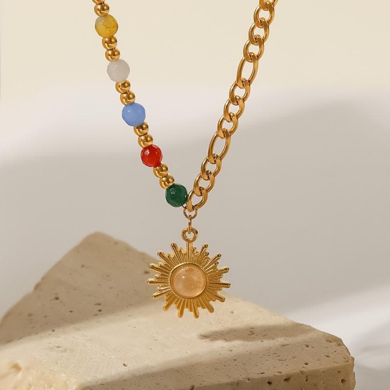 Women's  Colorful Stone Necklace