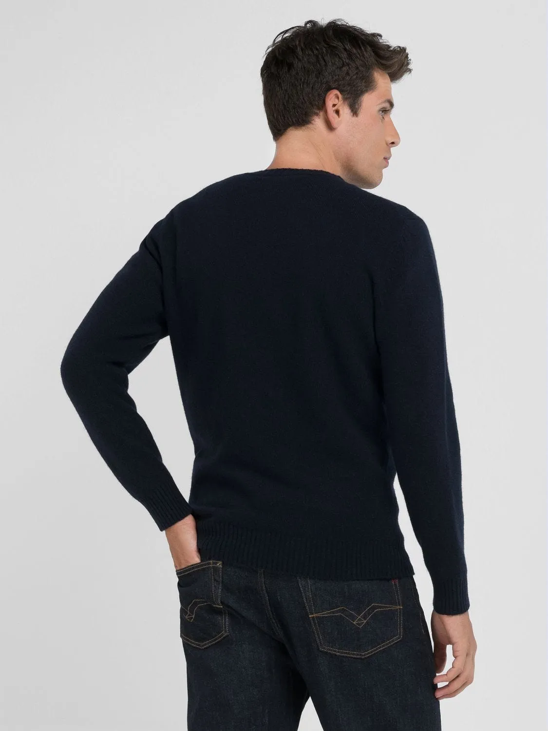 WOOL-BLEND CREW-NECK SWEATER