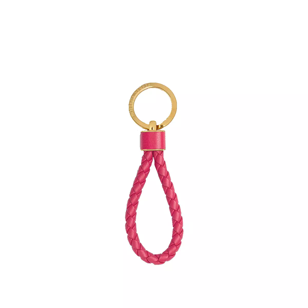 Woven Key Ring, Cranberry